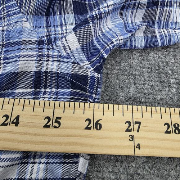 Ralph Lauren Shirt Mens XL Blue Plaid Short Sleeve Oxford Cloth Button Down - Picture 5 of 15